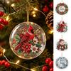Festive Office Holiday Ornaments Christmas Acrylic Hanging Ornament, Double Side Printed Santa Pendant for Tree Window, Charming Accents 2D Flat Decor