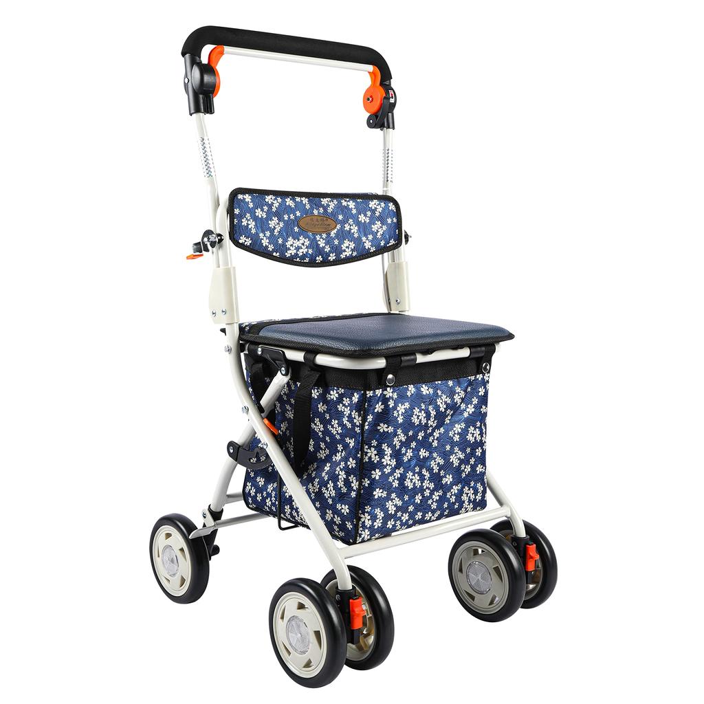 Silver Shopping Cart for the Walking Car for the Walking Hand Japanese Instruction Manual Car, Elderly, Car, Elderly, Foldable, Handcart, Aid,