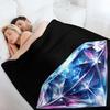 1PC Diamond pattern Throw Thin Blanket Gifts for Couch Bed Car Home Camping For Peace fresh and elegant Flowers all season use