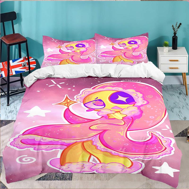 Colorful Cartoon Dandy 3PCS Bedding set,Ideal for 1pc Duvet Cover And 2pcs Pillowcases Perfect for Fan gift,Ideal for Bedroom, Dormitory