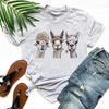 Kawaii Alpacas Animal Printed T Shirts Women Summer White Top Camiseta Mujer Casual Pink/Yellow/Gray/BlackTshirt Clothes Y2K Top