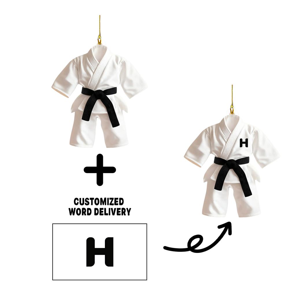 Personalized Custom Acrylic 2D Flat Taekwondo Clothes Christmas Tree Decoration