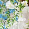Hanging Artificial Morning Glory UV Resistant Fake Flower Indoor Outdoor Garden Porch Patio Wall Hanging Faux Flower Decoration