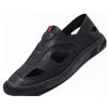 2024 Summer Men's Shoes Sandals Hollow Men's New Breathable Soft Sole Light Casual Going Out Hole Shoes Driving Shoes