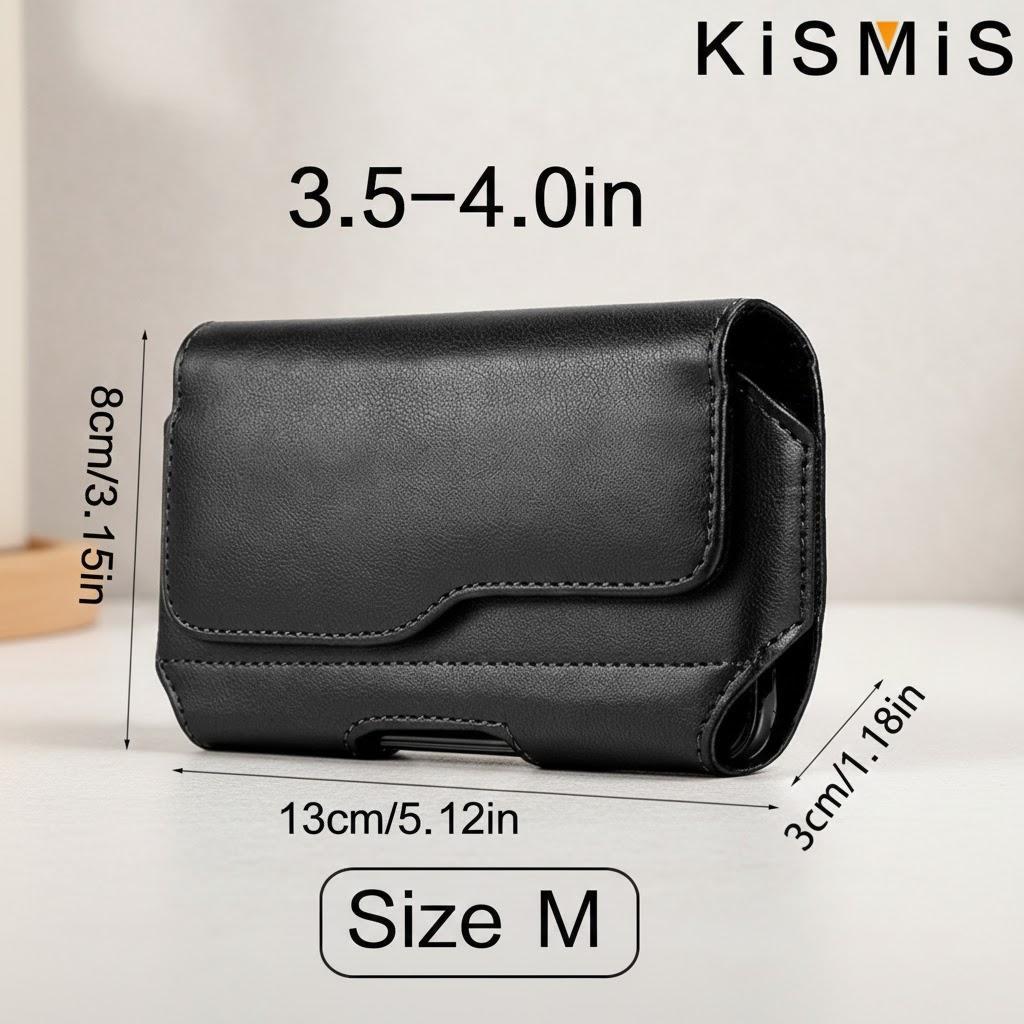 

KISMIS Fashion Phone Wallet Waist Bag Leather Bag Belt Leather Case with Belt Clip and Ring Phone Holder Travel Hiking Case