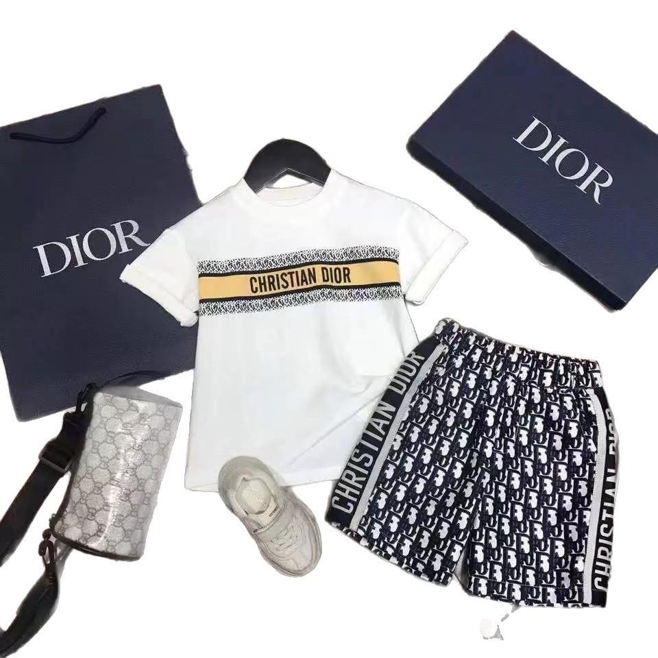 Europeisk & Amerikansk 2025 Barns Sommar Tryckt Kortärmad T-shirt för Pojkar & Flickor