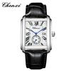 Douyin Trendy Square Quarzuhr mit Lederarmband – Marke Morning Dawn für Herren