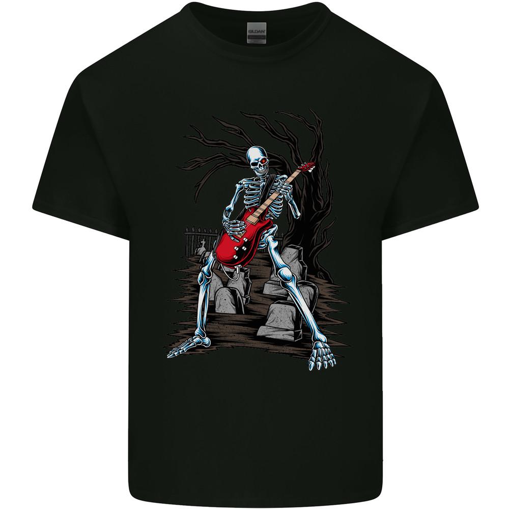 Graveyard Rock Guitar Skull Heavy Metal Mens Light Cotton T-Shirt Unisex T-Shirt XXXXL