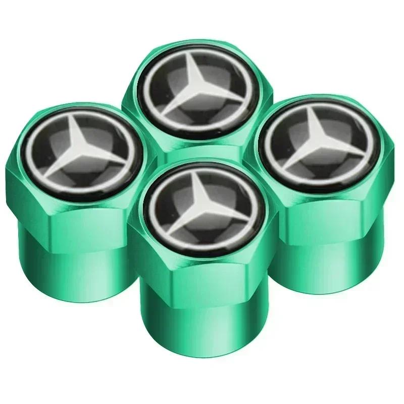 For Mercedes Benz 4pcs New Auto Emblem Cap Case For Mercedes Benz B/C/E/S Class A Class C200L GLC GLK CLA GLA W211 W203 W204 W124 AMG W202 W205