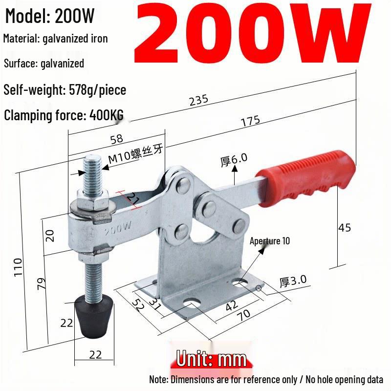 304 Stainless Steel Horizontal Toggle Latch Clamp GH-201