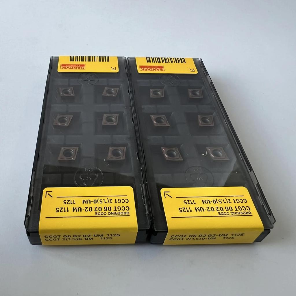 Original Sandvik / CCGT060202-UM 1125  / CNC Lathe Carbide Blade 10 PCS