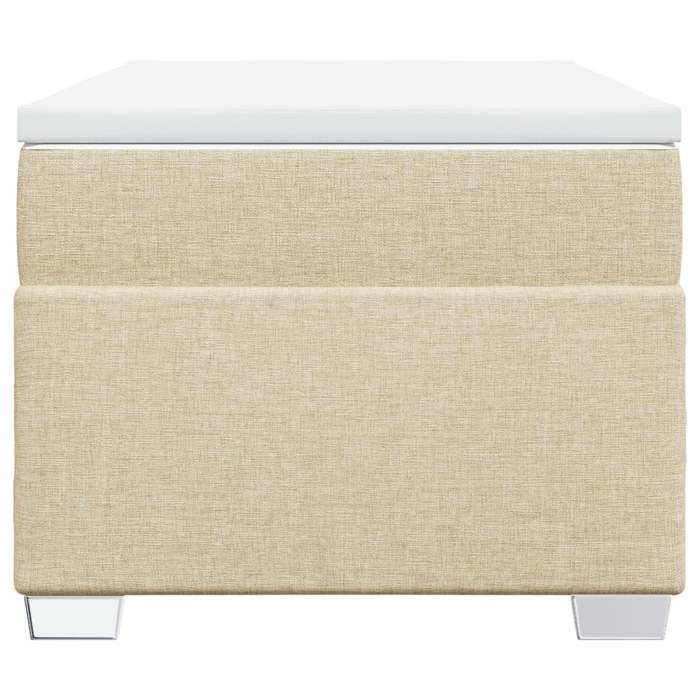Maison Exclusive - Sommier à lattes de lit avec matelas Crème 80x200 cm Tissu