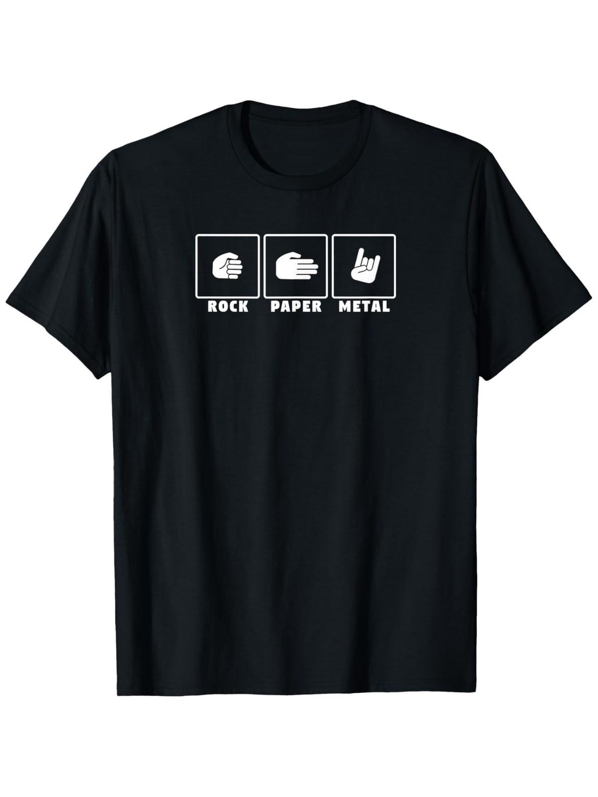 Rock Paper Metal Funny Heavy Metal Music Fan Concert T-Shirt T-Shirt, 100% S разноцветный