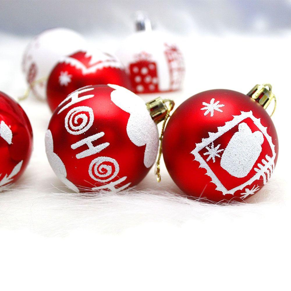16pcs 6cm Electroplated Hanging Balls Shatterproof Xmas Tree Pendants  Party Favors