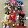 Hedgehog Movie Sonic Soft Plush Doll Party Theme Toy Anime Super Sonic Doll Shadow Tails Amy Doll Kids Fun Holiday Gift 2028Cm