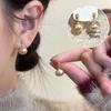 Elegant Champagne Pearl Stud Earrings: Light Luxury, Versatile & Stylish Niche Design