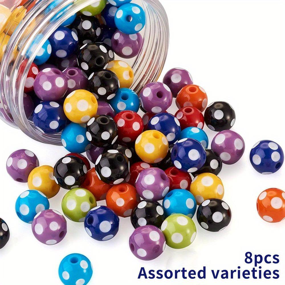 

8/10 шт. бусин из жевательной резинки толщиной 14 мм, горошек, круглые акриловые бусины, различные большие пластиковые подушечки для самостоятельного изготовления украшений 8pcs