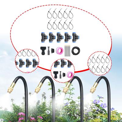 Drip Irrigation System Automatic Garden Watering Misting System, Adjustable, Quick Connector for