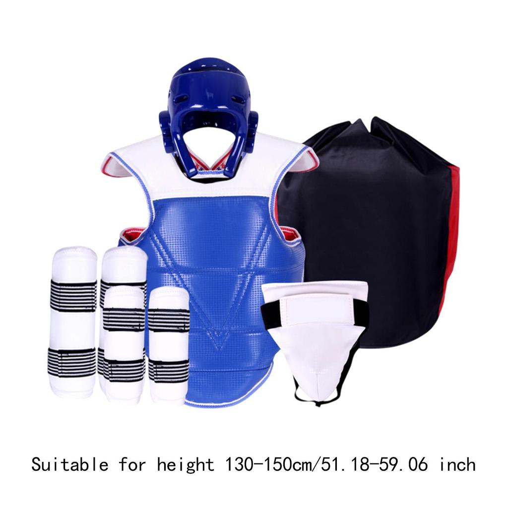 Gear for Taekwondo And Karate, 5-piece Set, Professional Quality, Padded, Adjustable, Sandals,