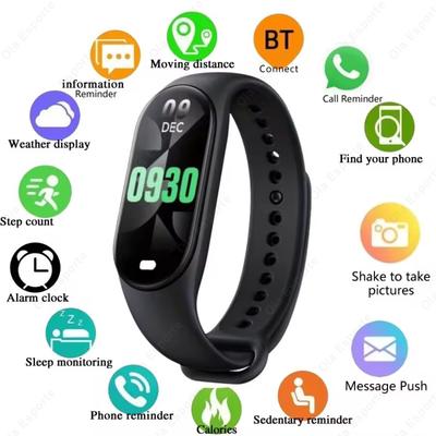 Montre Connectée de Sport Contrôle Musique Suivi Fitness Calories Bracelet Rappel Informations Téléphone Podomètre Bluetooth Montres Connectées M8 Band