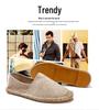 Plus Size Summer Slip-On Espadrilles: Casual Canvas Shoes with Linen Sole & Solid Color Hemp Rope Design