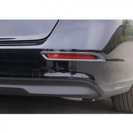 For Honda Accord 2023 2024 Carbon Fiber Rear Fog Lamp Bumper Light Cover Trim