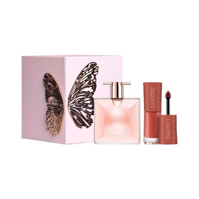 Lancôme makeup set It’s My Perfume Set, Heart-beating Gift Box, Velvet Matte Brightens Skin, Butterfly Kiss Limited Edition Lipstick + It’s My Perfume красный