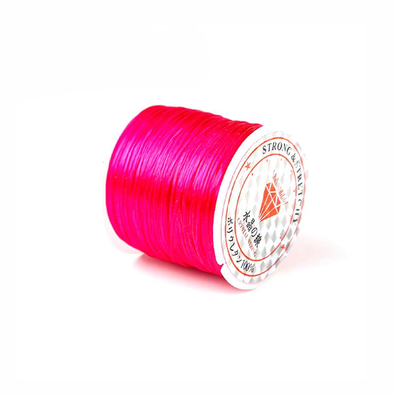 1 Roll Transparent Elastic Crystal Line Beading Cord for Jewelry Making and Garment Accessories