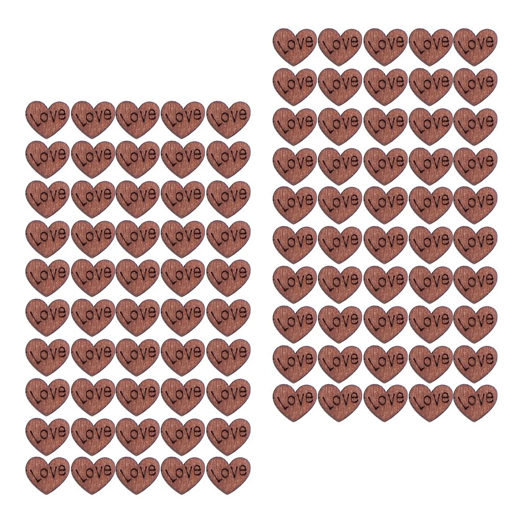 100 Stück Beutel Holzherz Dekoration Innovatives Handgefertigt DIY Handwerk für Zuhause Hochzeiten