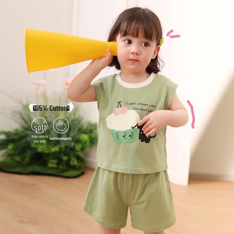 LUSON Летний комплект для девочки: майка и шорты 90