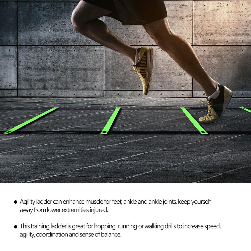 8m Soccer Ball Football Flexibility Speed Training Fitness Jumping Ladder (Green)