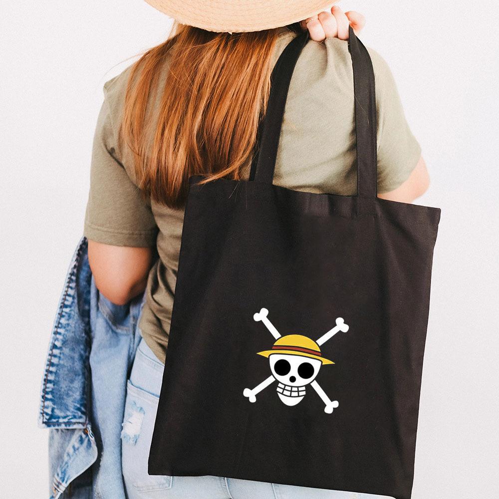 Japan Cartoon Comics One Piece Print Canvas Bag Student Shoulder Bag Tote Bag 0028