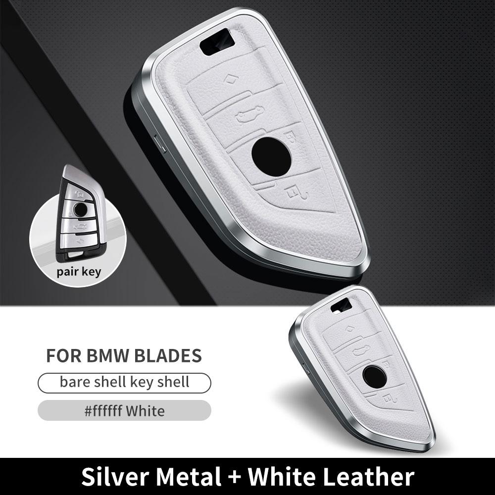 Metal Cowhide Remote New For Bmw G30 G05 X5 F15 X6 F16 7 Series G11 X1 F48 F39 X4 X3 F40 Car Key Case Cover Shell Fob Protector
