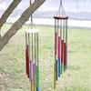Outdoor Garden Wind Chime 12 Hollow Metal Tubes with Hook Wind Chimes Pendant Hanging for Garden Yard Patio and Home Decoration
