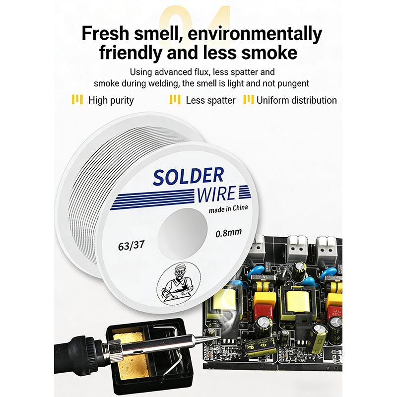 100/20G Solder Wire Tin Roll Clean Rosin Welding Core Soldering Wire Flux Reel Tube Low Temperature Easy Melt Solder Wire