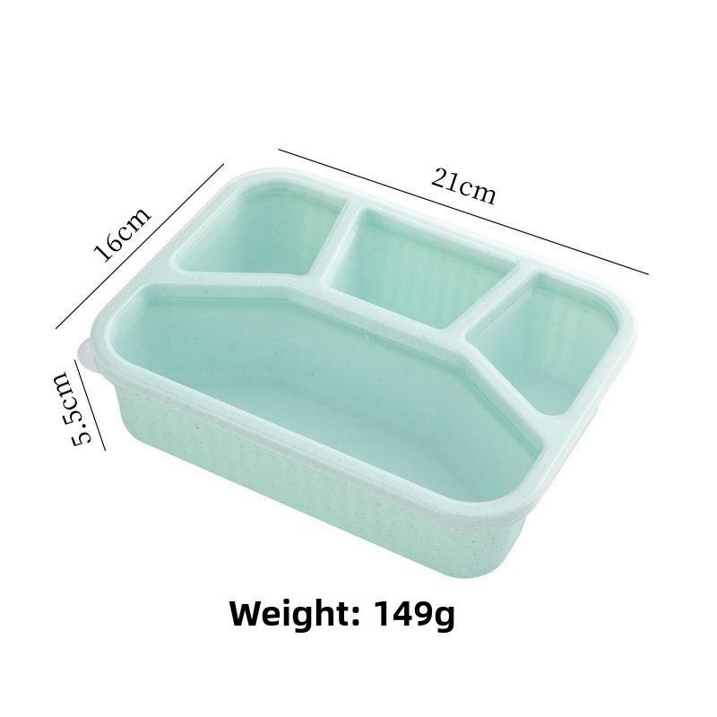 

Ланч-бокс с квадратными отделениями для студентов и офисных работников зелёный