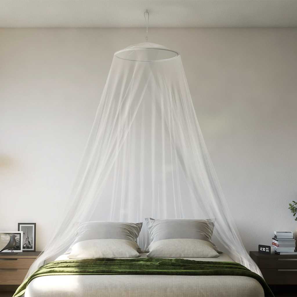 Vidaxl Moskitonetz über dem Bett, Weiß, 56x56x220 cm