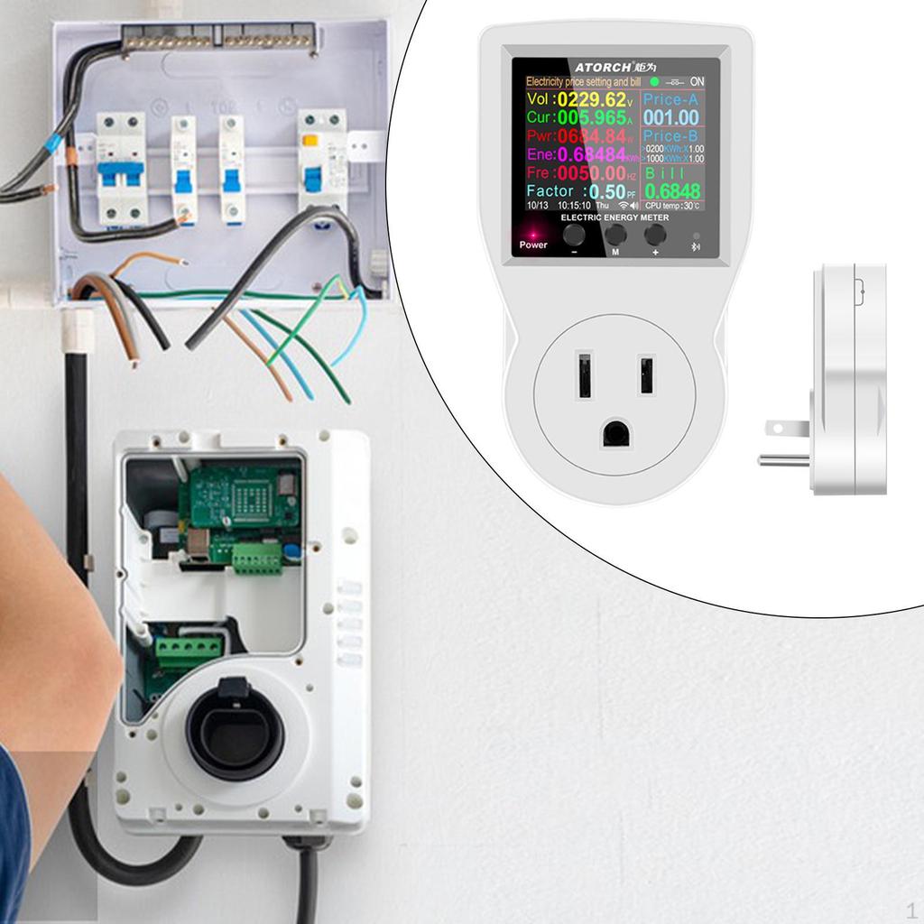 Smart Socket AU Adapter Big Screen Power Metering for Home Appliances Style A