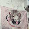 Japanese Girly Heart Background Wall Hanging Cloth Maid Cat Girly Background Cloth Wall Atmosphere Room Decoration Tapestry Gift