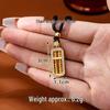 Elegant Vietnamese Sand Gold Abacus Necklace: Simple, Inlaid Diamond Pendant with Long-Lasting Color