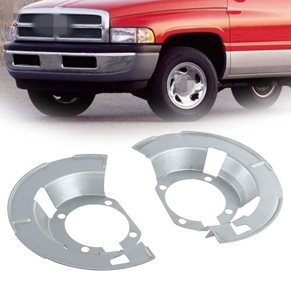 Front Left & Right Side Brake Dust Shields Set For Dodge Ram 2500 3500 2000-2002