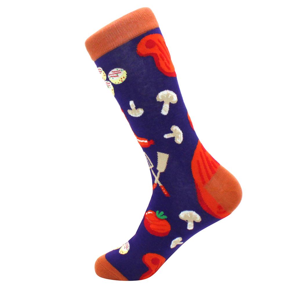 Fashion Funny Mens Socks Hip Hop Harajuku Kawaii Cartoon Cotton Socks Fruit Animal Beer Food Happy Casual Socks Gifts for Men