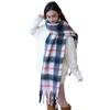 Korean version of the atmosphere thickened imitation cashmere plaid scarf women's winter fringed scarf shawl