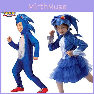 Sonic Cosplay Kostüm Jumpsuit für Kinder Halloween Rollenspiel
