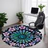 1pc Stained Glass Mandala Chair Carpet for Office Non-Slip, Machine Washable Rug for Office, Room - Holiday Decor, Machine Made Yy251016167