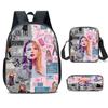 3pc 18 Backpack Student Shoulder Bag Travel Laptop Backpack Gift