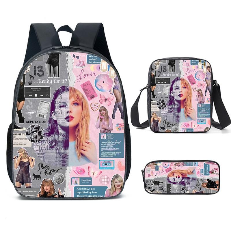 3pc 18 Backpack Student Shoulder Bag Travel Laptop Backpack Gift