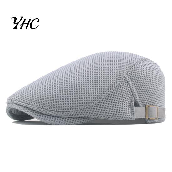 Polyester Convenient Men Hat Perfect Gifts Hollow Cap Washable Beret for Daily