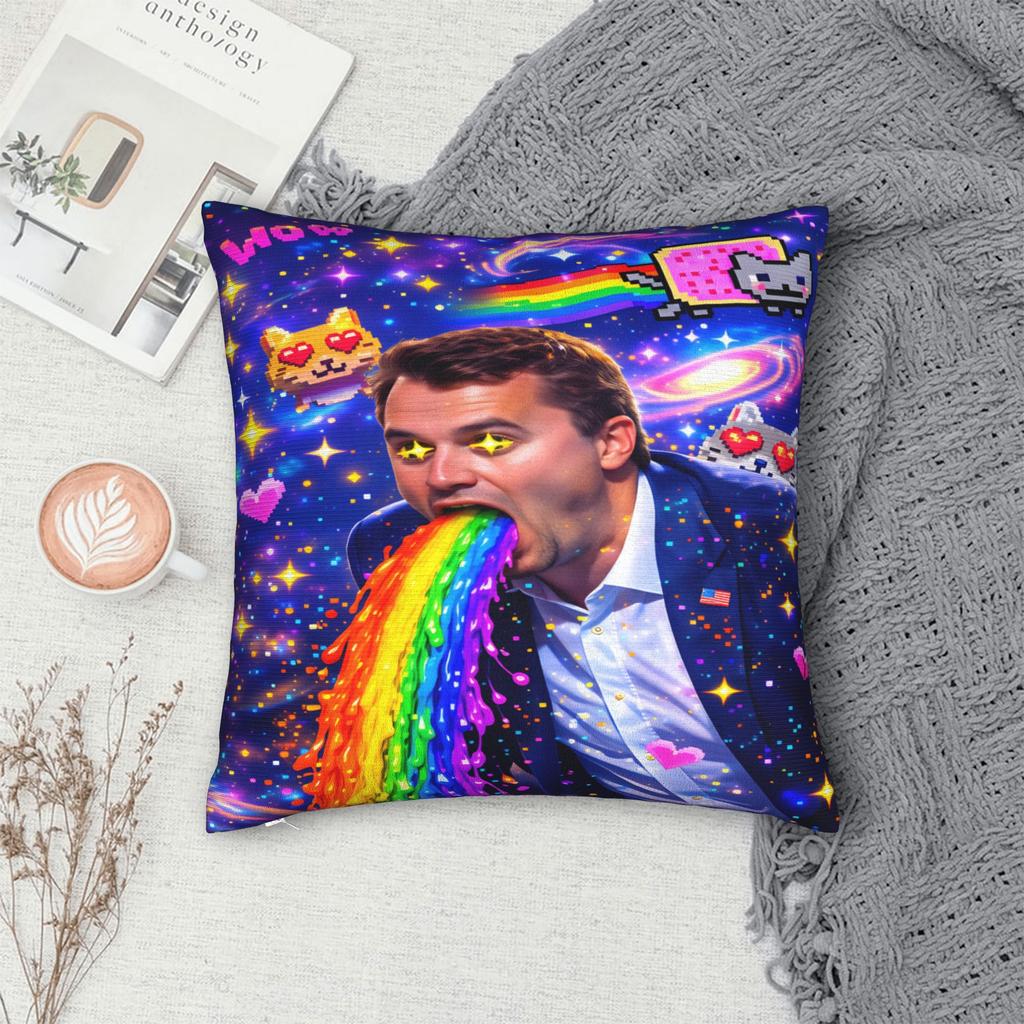 Pillow Case  Charlie Kirk Meme Comfy  Pillow Cover For Chair Sofa Home Decor Funny Pillowcases