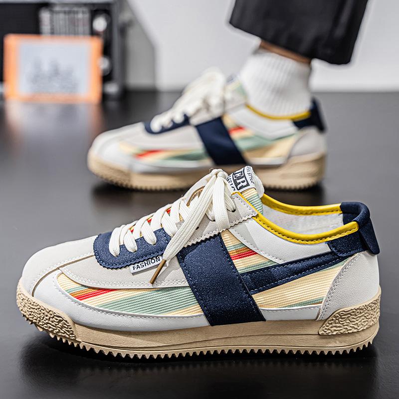 Summer Breathable Men's Shoes, Casual and Versatile,Forrest Gump Shoes, Fashionable Color Blocking, Comfortable and Trendy Shoes